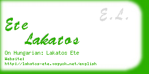 ete lakatos business card